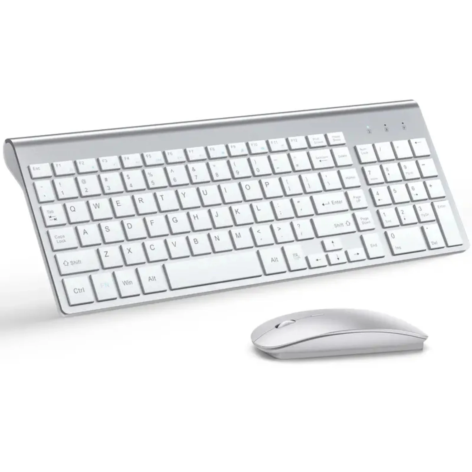 Wireless Keyboard And Mouse Ultra Slim Combo, TopMate 2.4G Silent Compact USB Mouse And Scissor Switch Keyboard Set With Cover, 