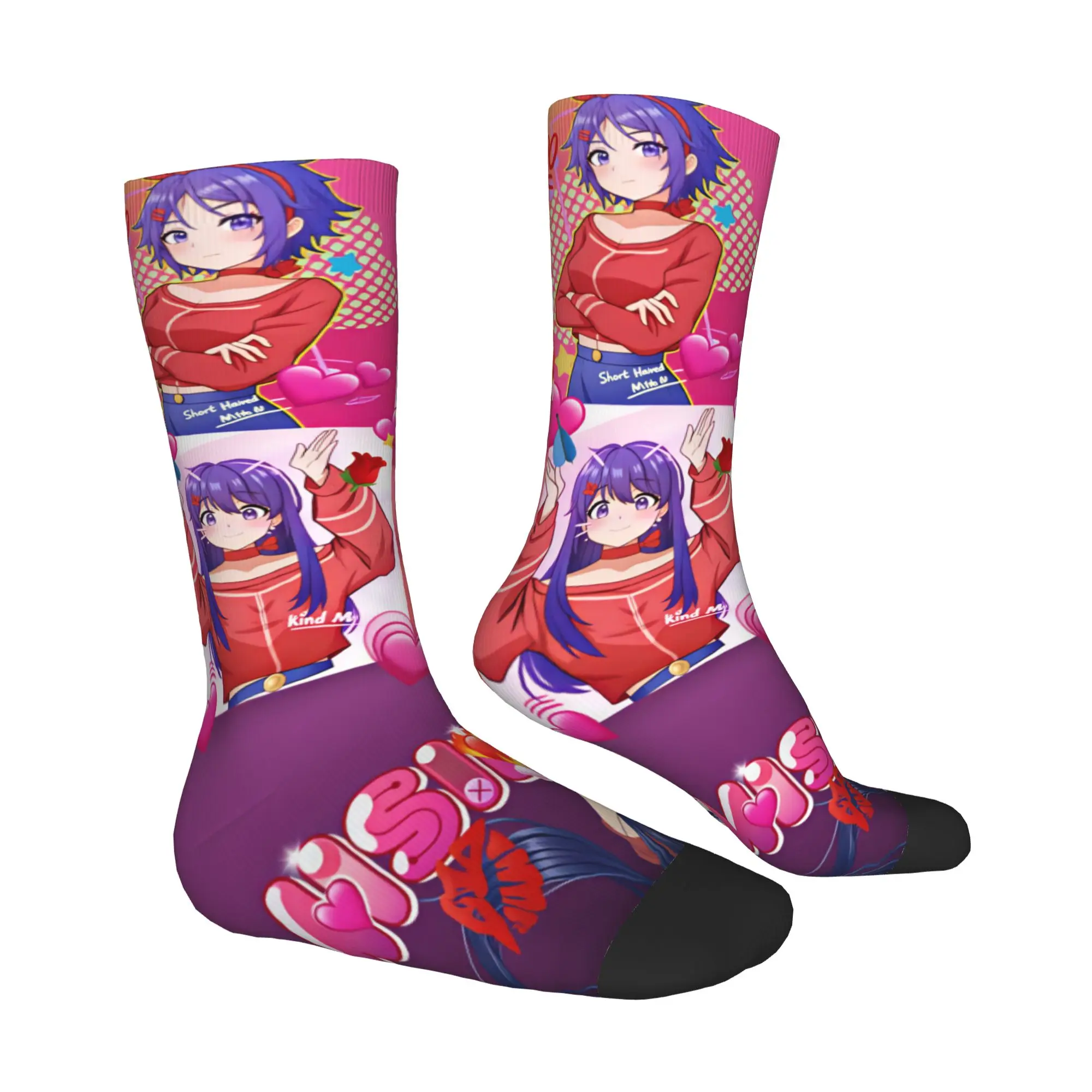 Cute M-MiSide Anime Socks Men Women Warm 3D Print Game Sports Basketball Socks