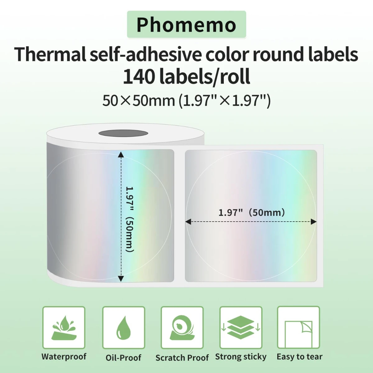 ملصقات حرارية تدريجية M110 - ملصقات لاصقة مقاس 1.57 بوصة × 1.18 بوصة (40 × 30 مم) للعنونة والرمز الباركود والبريد والشعار والملف