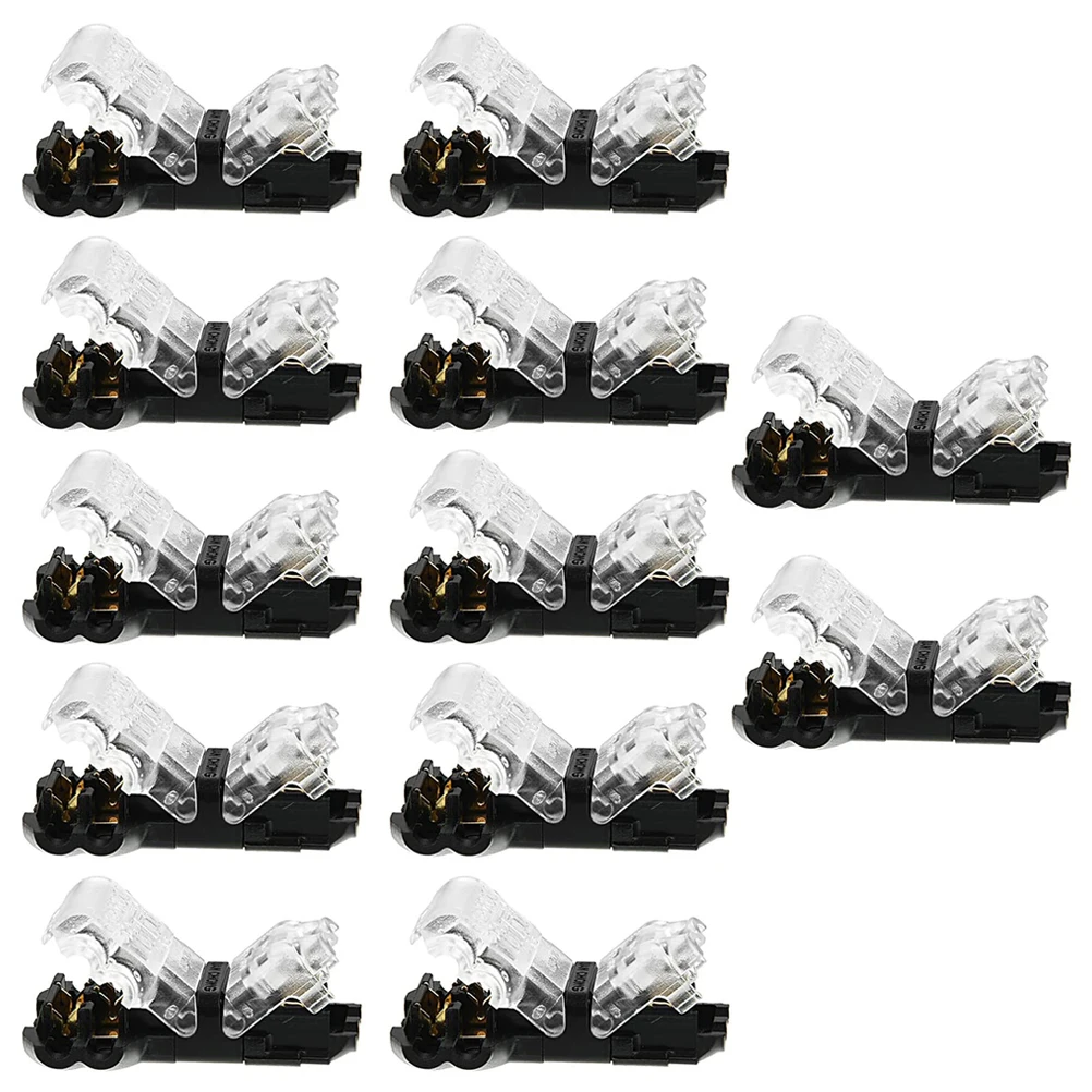 

12pcs 2 Pin Wire Connectors Flame Retardant Waterproof Dustproof Electrical Splicer Reusable Cable Terminal Box Included