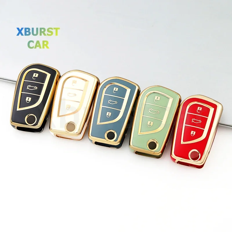 3 Buttons TPU Shell Fob Holder for Toyota Auris Corolla Reiz Avensis Verso Yaris Aygo Rav4 Scion TC IM Car Remote Key Case Cover