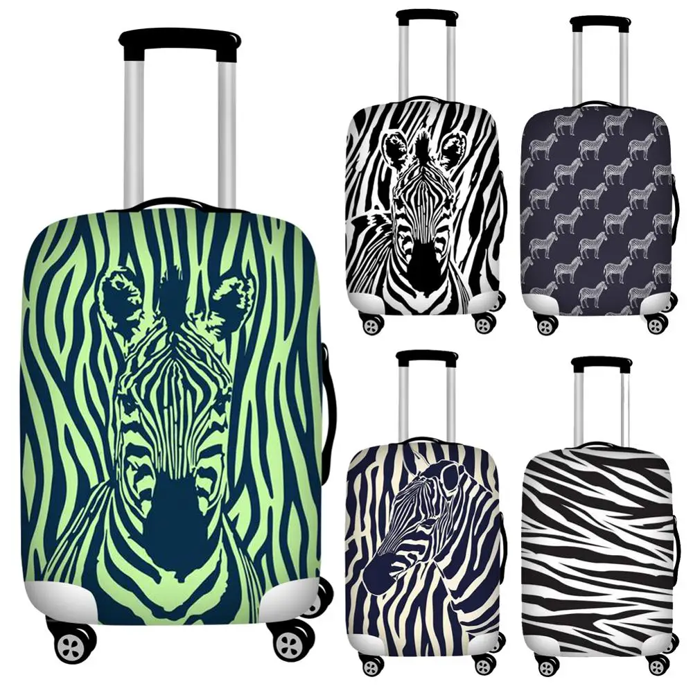 

Foldable Zebra Stripes Print Luggage Protective Dust Cover Anti-scratch 18-32 Inch Suitcase Covers To Luggage Set Stretchable