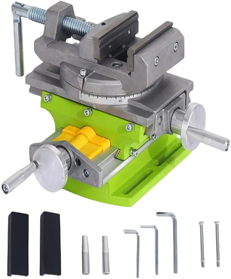 

90° Rotary Table 3" Cross Slide Drill Press Vise Precision Milling Machine