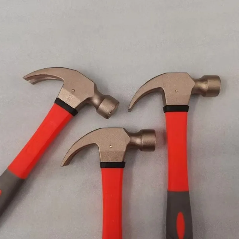 Martello ad artiglio in bronzo di alluminio da 0,5 kg con manico in fibra di vetro adatto a vari campi