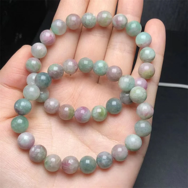 

8mm Natural Tourmaline Bracelet Reiki Gemstone Fashion Jewelry Fengshui Women Healing Lucky Energy Gift 1pcs