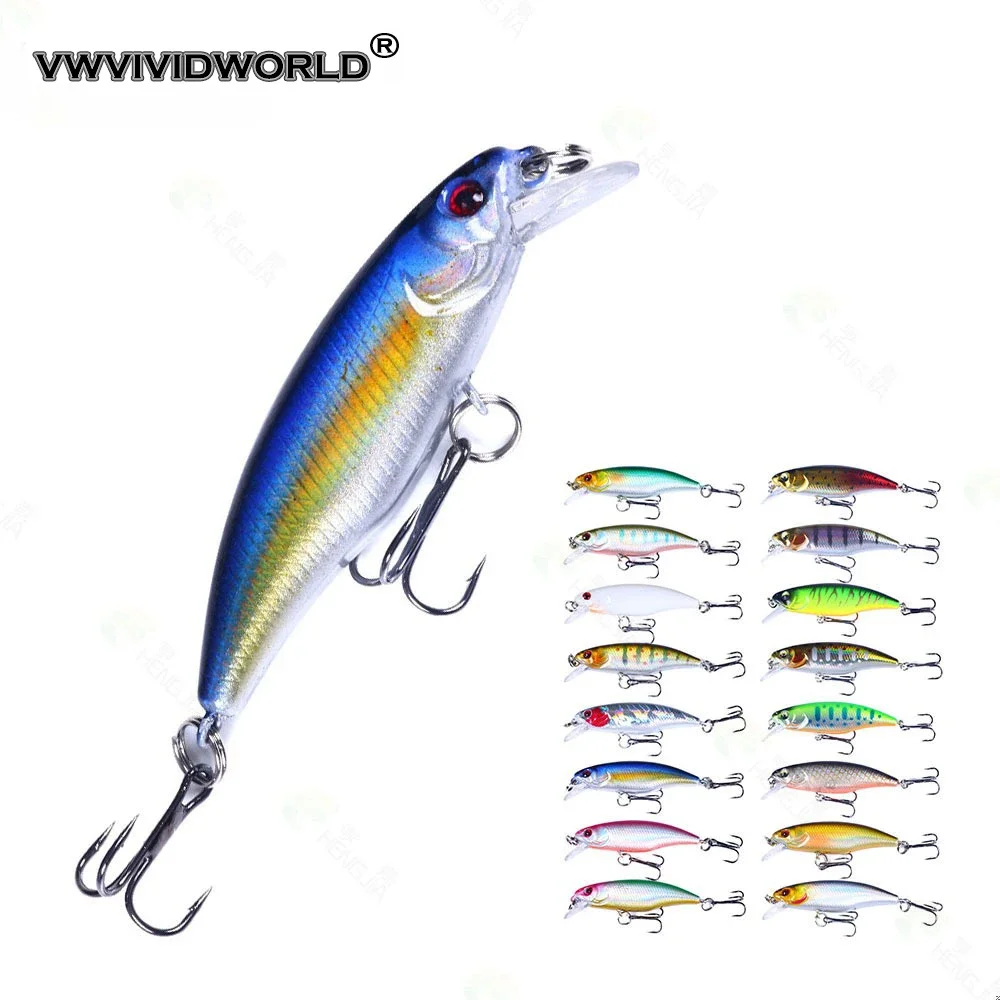 VWVIVIDWORLD VH10-color Submersible Minnow 6CM4.3G Bionic Fake Bait 16-color Long-range Fishing Bait Wholesale Lure Bait