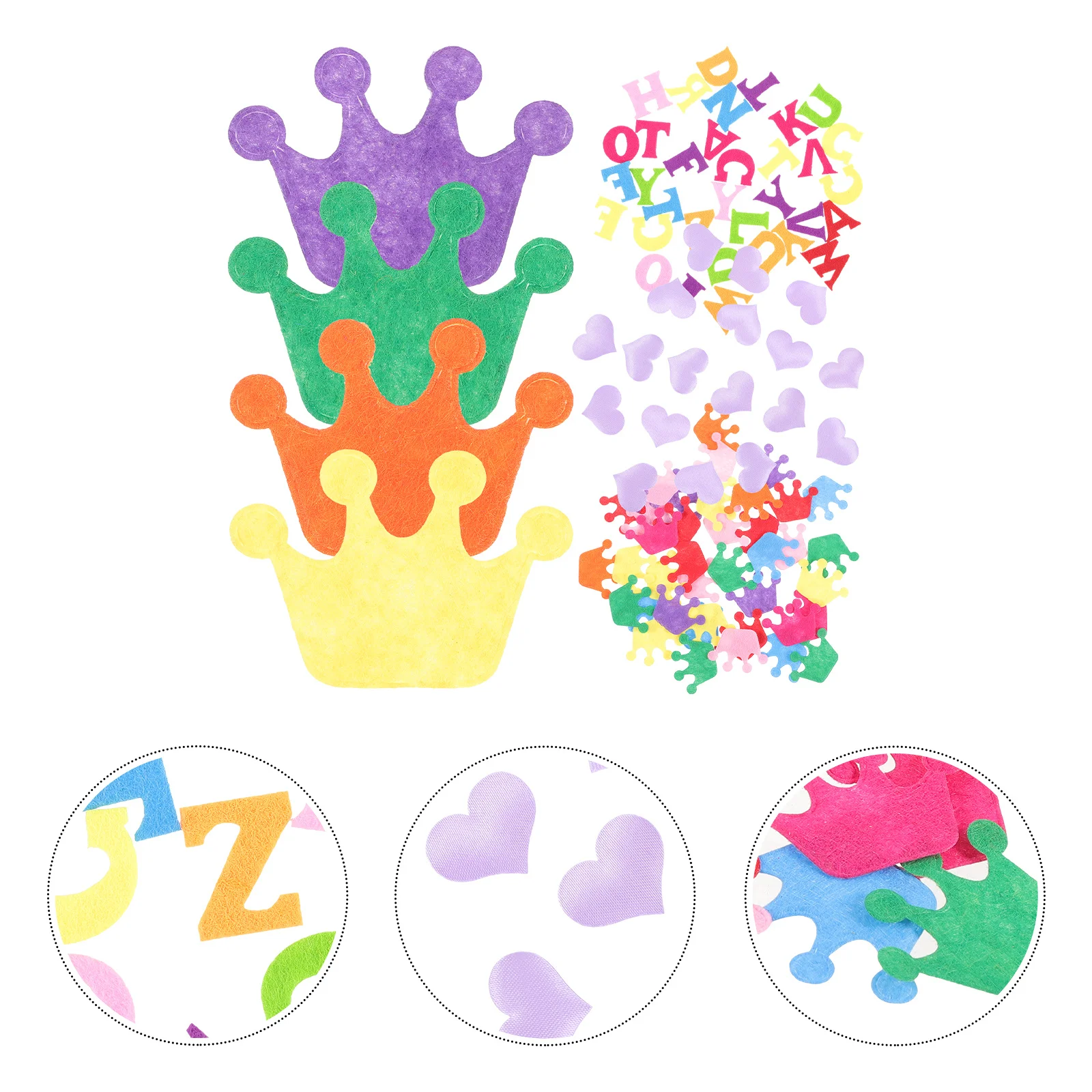 

200pcs Diy Felt Flowers Craft Supplies For Handmade Decorative Embellishments Kids Adults Home Storage Organizers