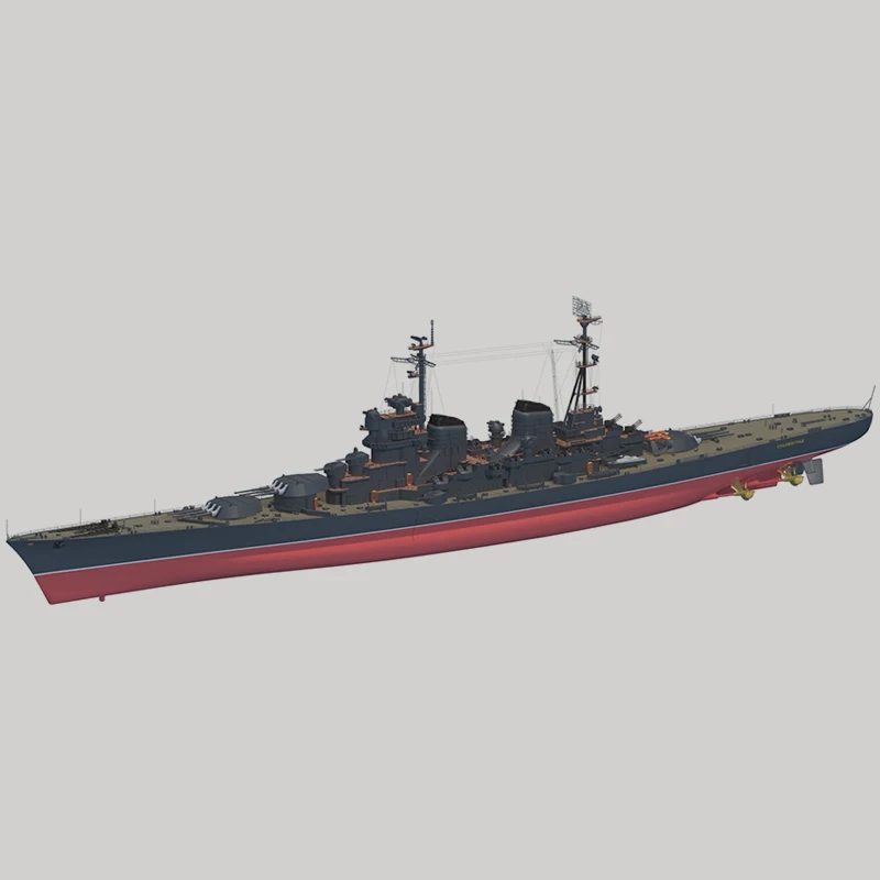 1/700 Cruiser Model Kit Waterline Version and Full Bottom Version Resin Destroyer  Ship Assembly  Adult Assembled Battleship Toy