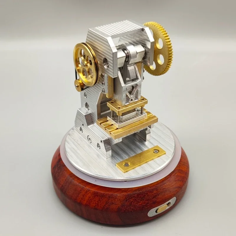 

Brass Mini Mechanical Punching Machine Model Stamping Punch Machine Movable Crafts Experimental Model Collection Ornaments Toy