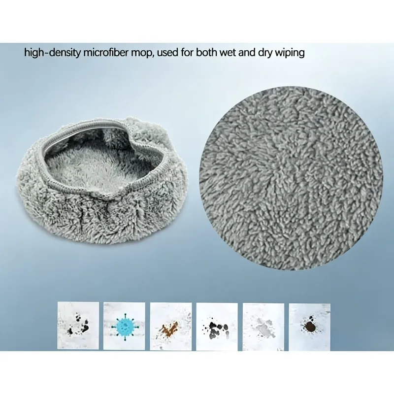 6 -36PCS For Round Window Robot Vacuum Cleaner Universal 14.5cm Microfiber Mop Rag Reusable Dust Cleaning Towel Replacement Pads