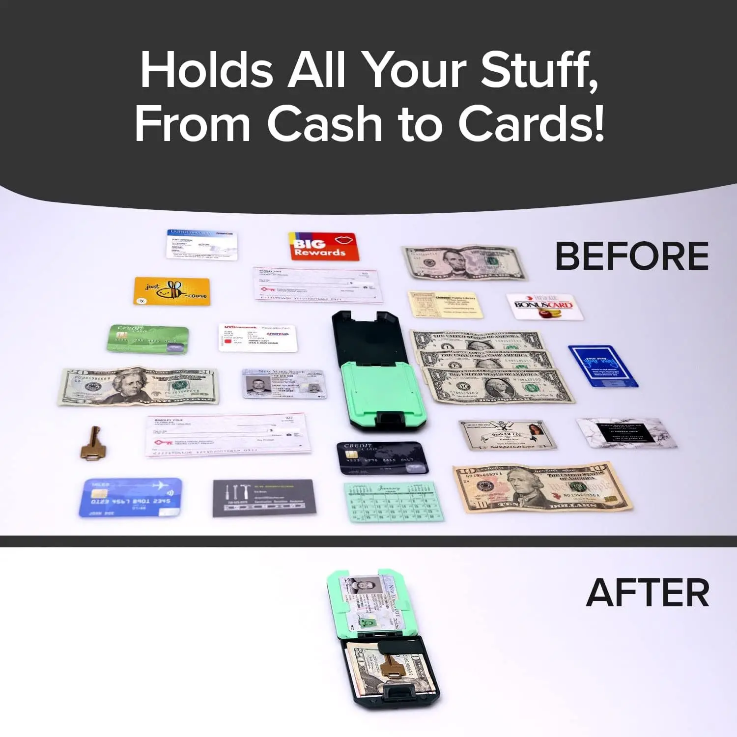 Wallets 4 RFID Blocking Wallet for Men with Removable Money Clip - Slim, Secure and Crush Resistant