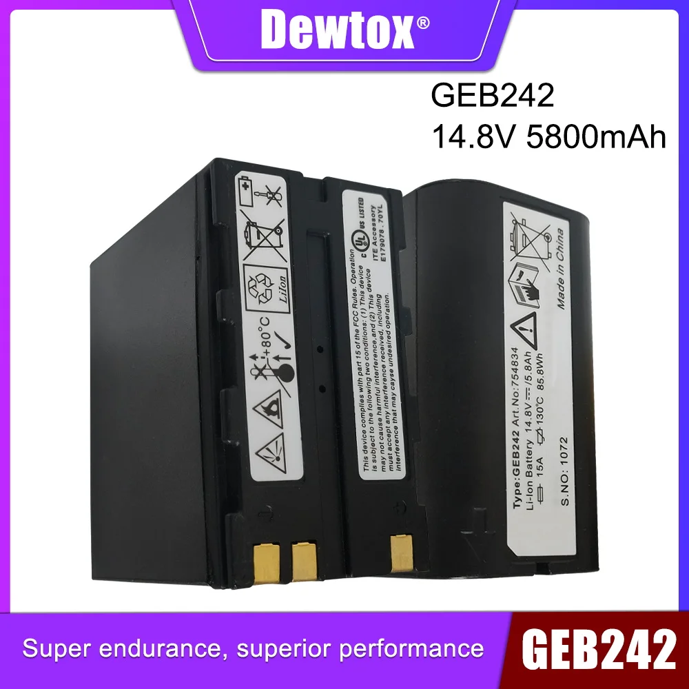 

Brand new GEB242 GEB241 14.8V 5800mAh Lithium Battery For TS30 TM30 TS50 TS60 Total Station battery surveying