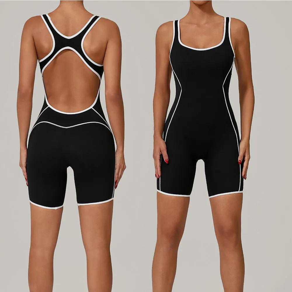 New Women Yoga Sexy V-Neck Scrunch Sports Suit Women Gym Hoodies Short Sleeveles Sportswear Body Women Whole Suit YogaClothing
