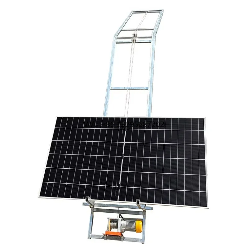 

Factory Supply Electric Mobile Small Elevator Steel Roofing Ladder Hoist Wire Rope Sling Solar Panel Lift