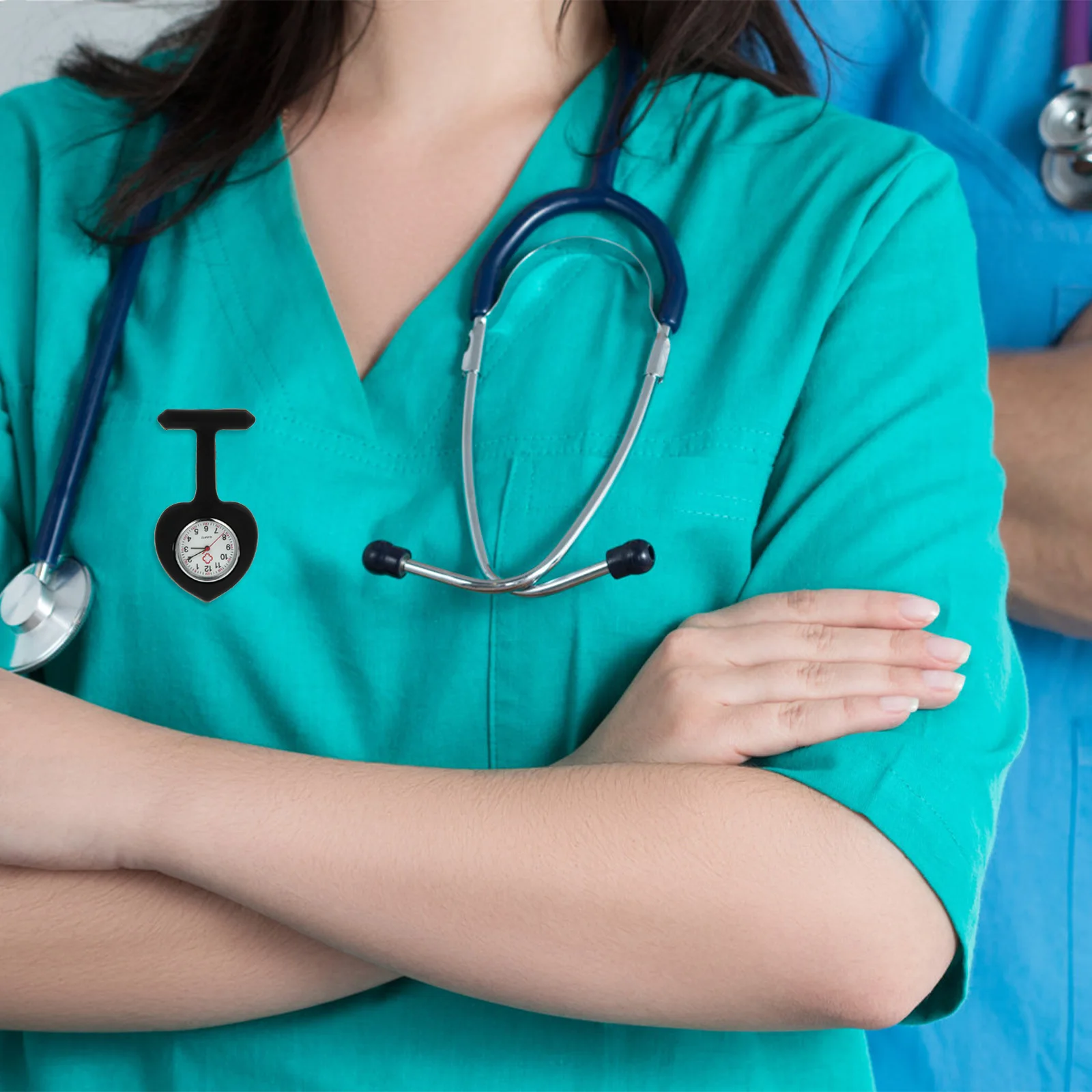 Карманные часы для медсестры с ремешком в форме сердца, пластиковый материал, легкие практичные кварцевые часы для врача и медсестры для студентов