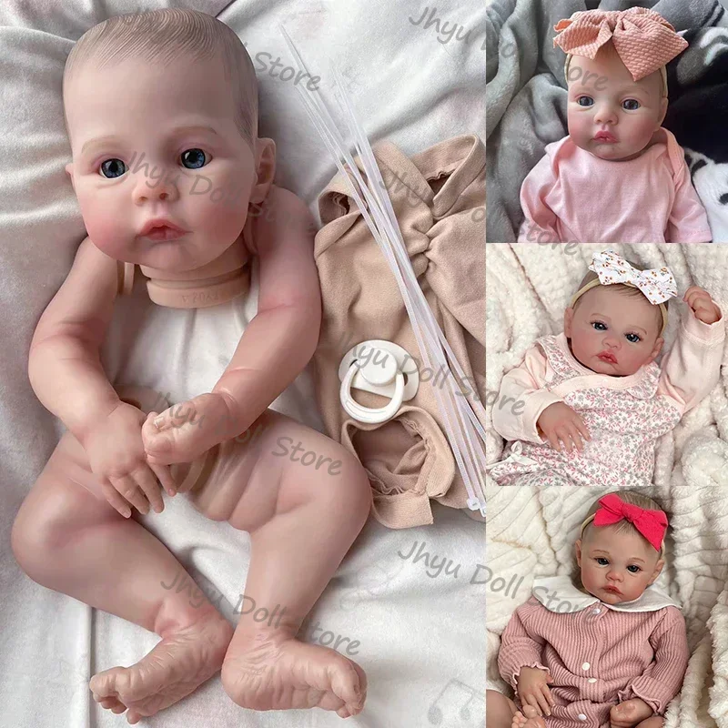 18 Zoll Meadow Premie Neugeborenengröße Reborn Doll Kit Beliebtes Soft Touch Lebensechtes, frisches Farbset DIY-Spielzeug