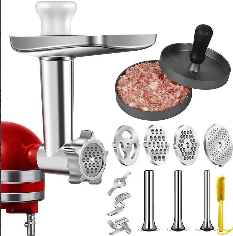 Metal Food Grinder Attachment for KitchenAid Stand Mixers Meat Grinder, Sausage Stuffer, Great Attachment for KitchenAid 2024