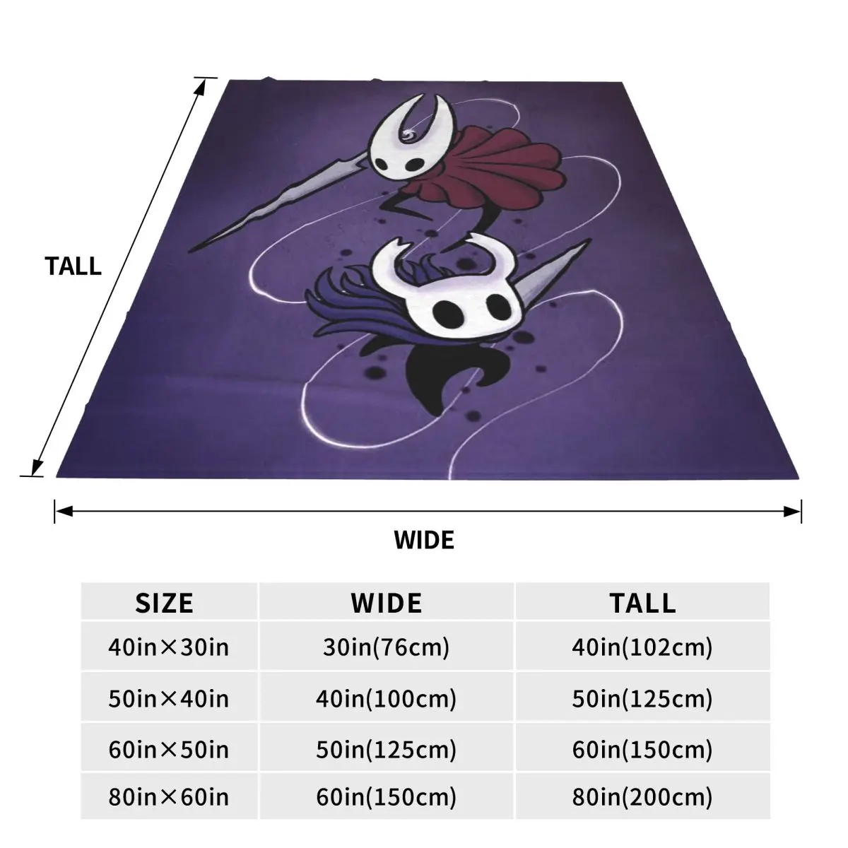Anime Game Hollow Knight Blanket Soft Warm Flannel Throw Blanket Cover for Bed Travel Home Sofa