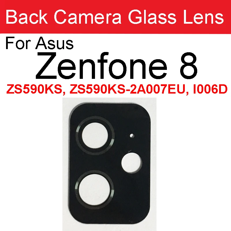 For Asus Zenfone 8 ZS590KS Rear Camera Lens Glass Frame Back Camera Glass Lens Cover Holder Replacement Parts