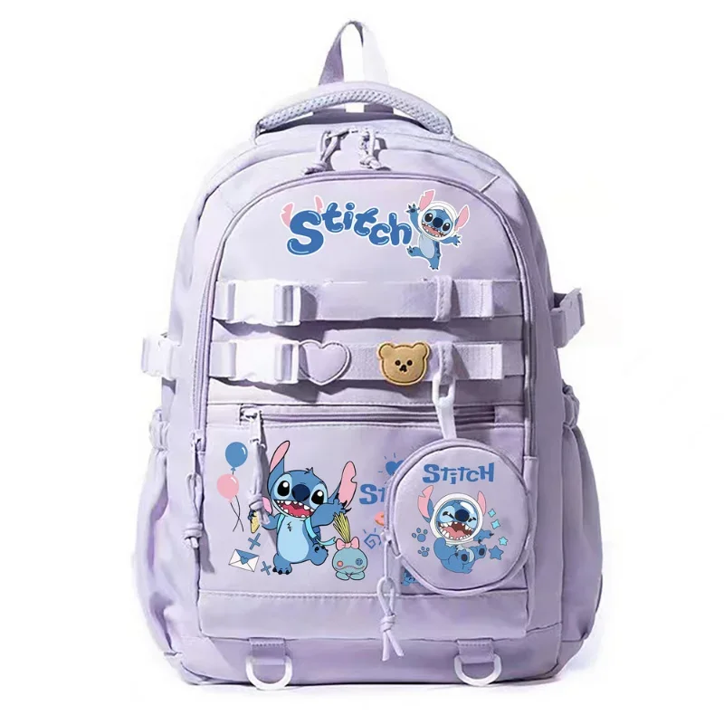 Disney Lilo Stitch Popular Children Teenagers School Bag Large Capacity School Fashion Student Backpack Girls Travel Backpack