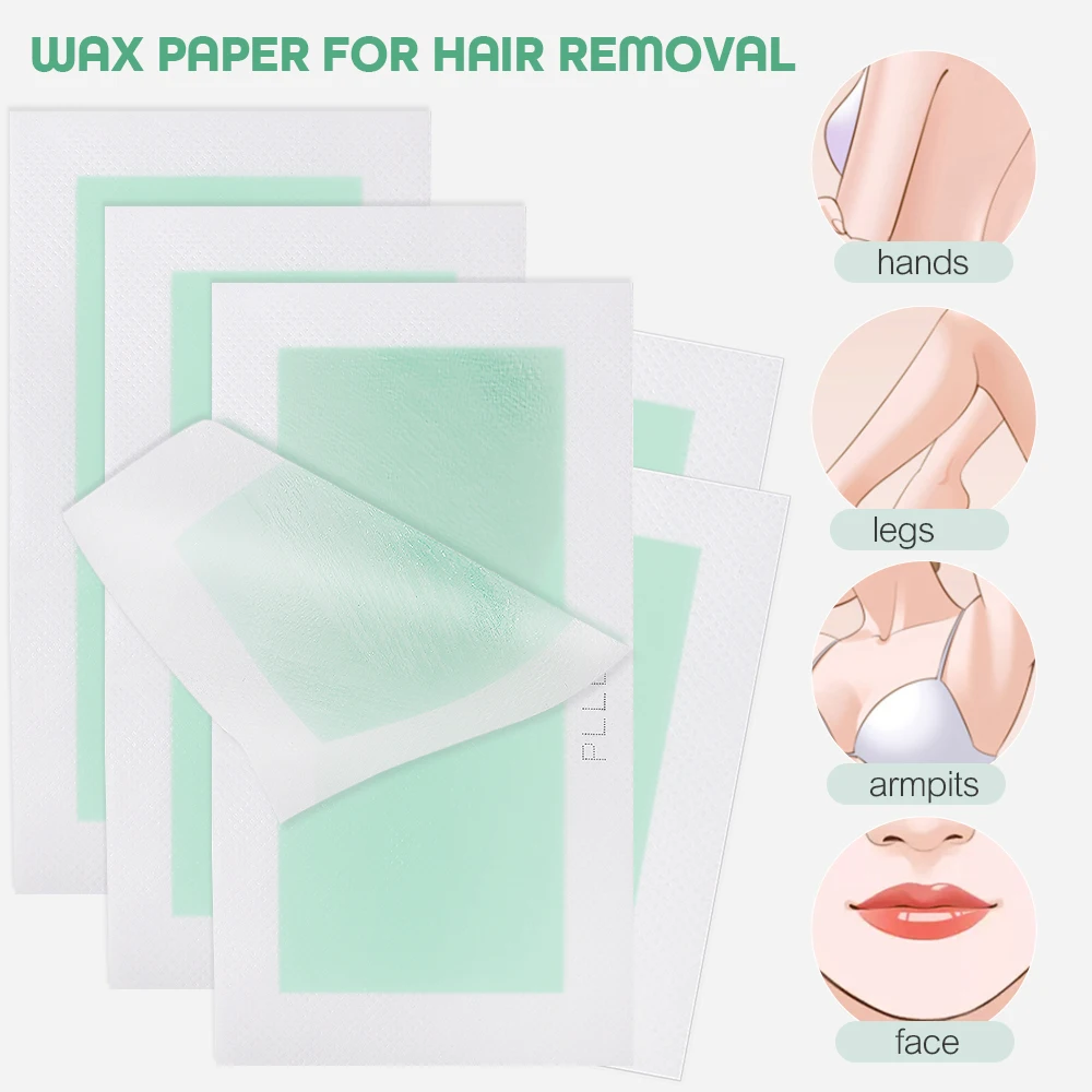 10-150Sheets Epilation Wax Paper Professional Face Body Leg Painless Fast Double Sided Hair Removal Wax Strips Women Beauty Tool