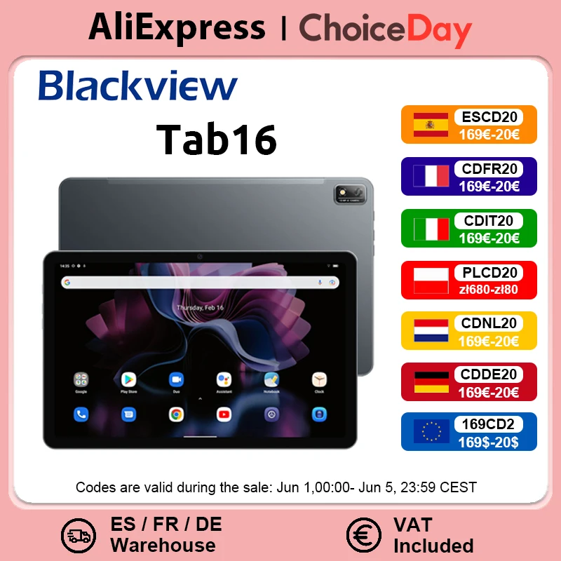 【 Weltpremiere 】 Black view Tab 16 Tablet Android 8GB 256GB 11''2k FHD-Display 7680 mAh Batterie