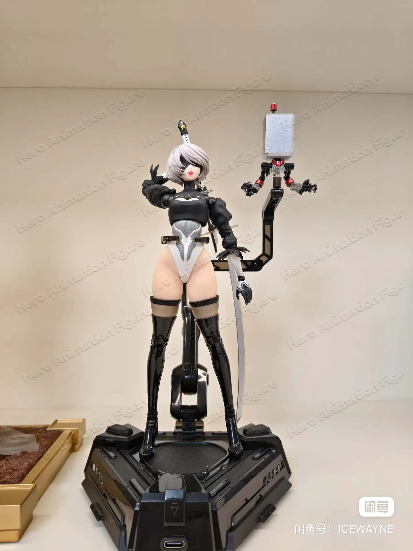 

In Stock Nuclear Gold Reconstruction Figure 1/9 of NieR Automata Yorha No. 2 Type B Action Figures with Plastic Cover Toy