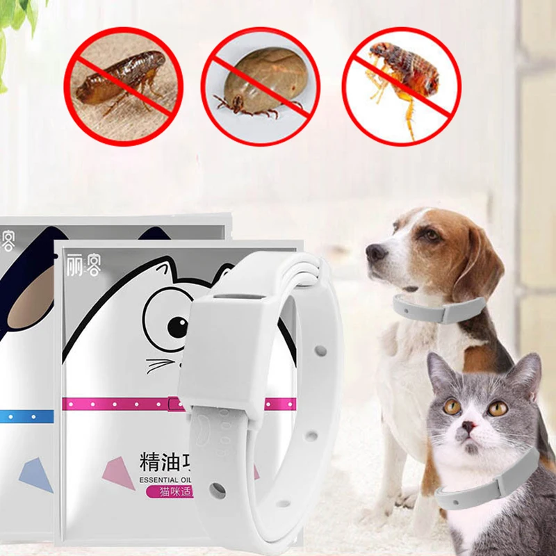 Anti Flea Tick Collar Antiparasitic 8Month Protection Adjustable Breakaway Pet Accessories Dog Collar Pet Anti Flea Pet Ring