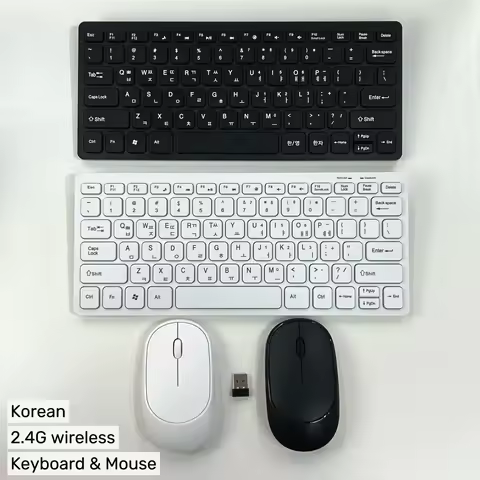 Korean 2.4G Wireless Keyboard and Mouse/Keyboard only Protable Mini Keyboard Mouse Combo Set For Notebook Laptop Desktop PC
