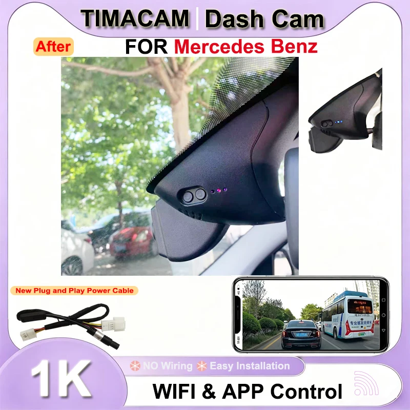 TIMACAM New Plug and Play HD 1080P Wifi Car DVR Dash Cam for Mercedes Benz Smart 453 for Smart fortwo forfour 453 2015-2021