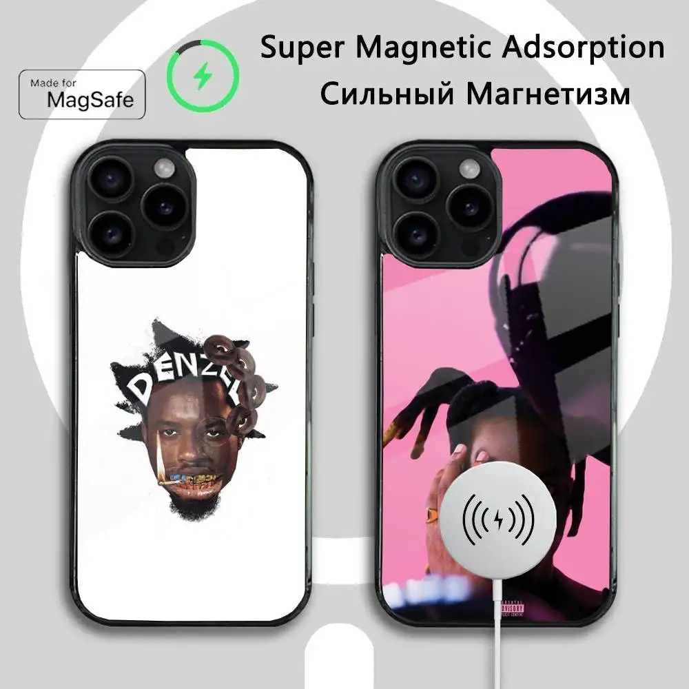 

D-Denzel Singer C-Curry Phone Case For iPhone 16 15 14 13 12 11 Plus,Pro,Max Mini Magsafe Magnetic Wireless Charging