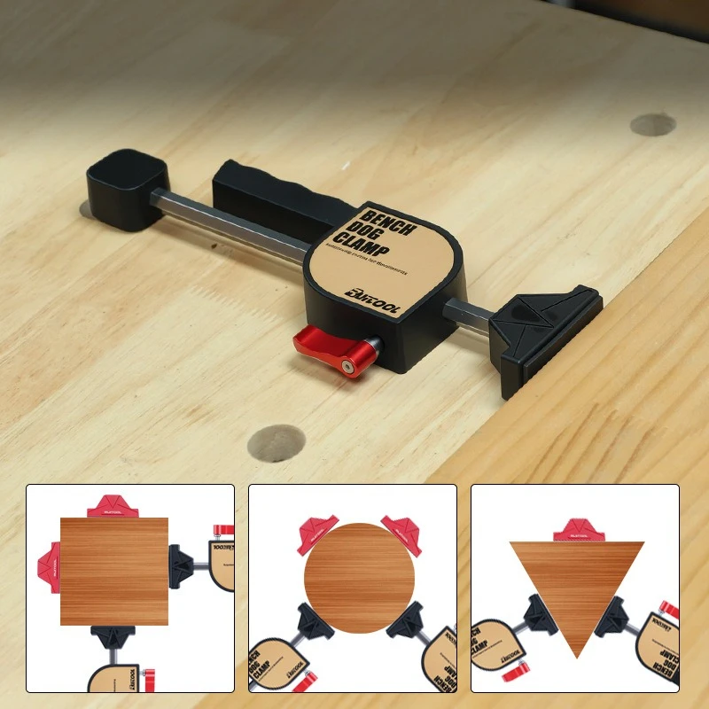 Bench Dog Clamp Tools Professional Woodworking Table Fixing Clamp Set Quick Desktop Clip Workbench Auxiliary Fixator 19mm Latch