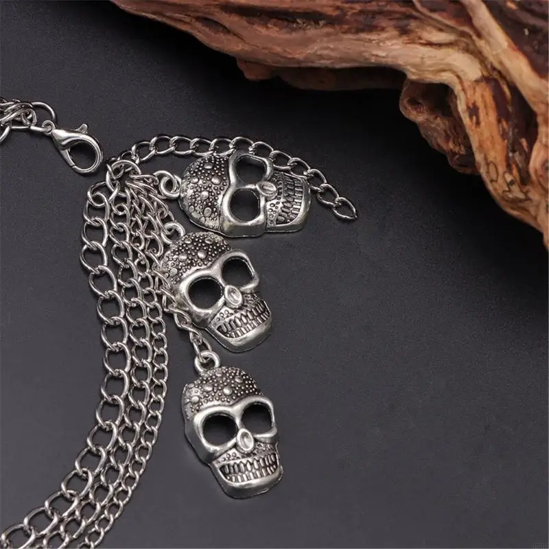 H58E Skull Pendant Shoe Chain Adjustable Shoe Ornament Chain Jewelry Shoe Accessories