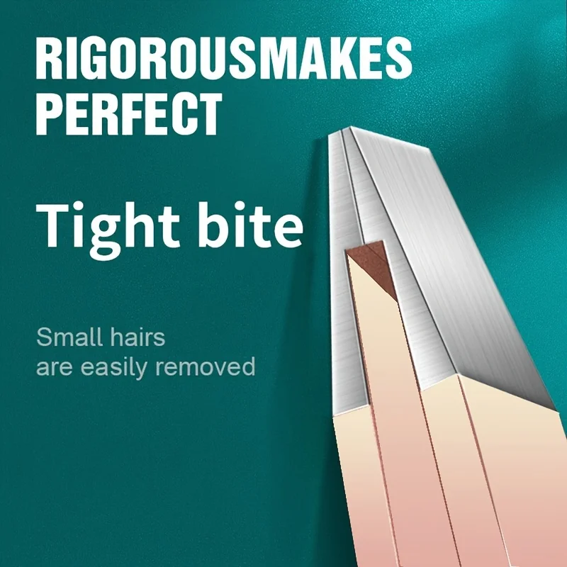 Conjunto de pinças de sobrancelha gradiente, 4 peças de aço inoxidável, conjunto de ferramentas de beleza profissional para cabelos faciais, crescimento interno