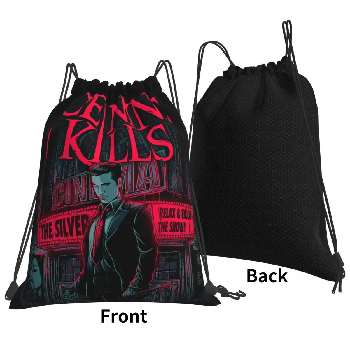Ice Nine Kills The Silver Scream By Grave Backpacks Fashion Drawstring Bundle Pocket Sports Bag Book Bags for Travel School