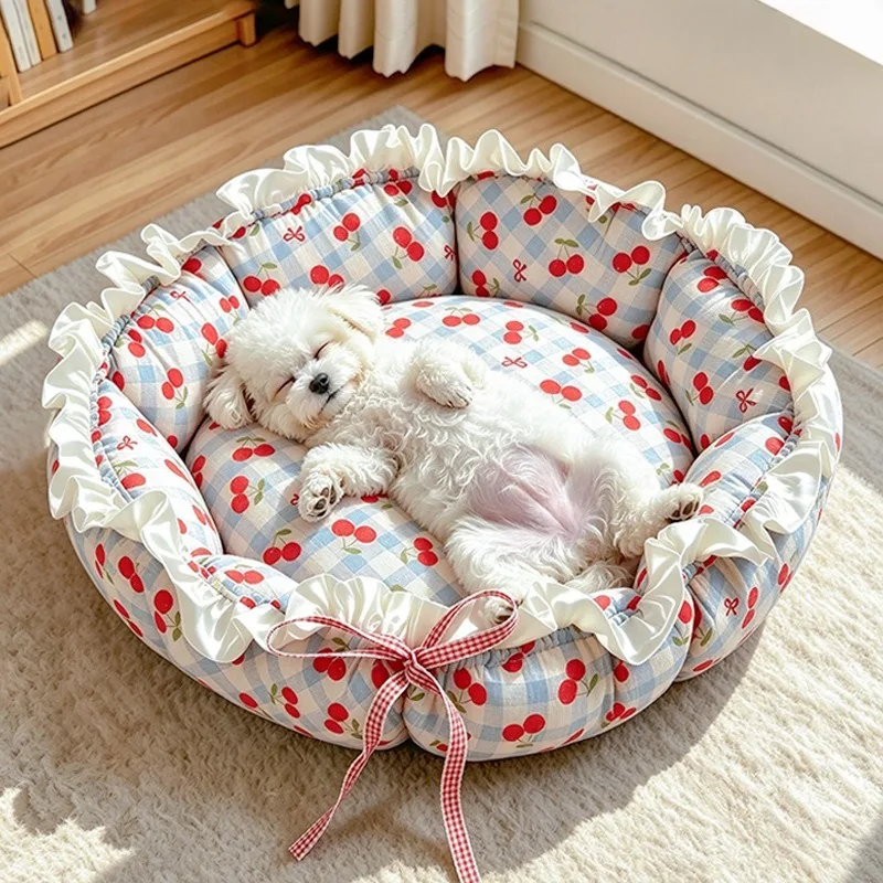 New All-season Cute Sofa Pet Bed Easy To Set Up Teddy Dog Bed Breathable Small Dog Bed for Autumn and Winter