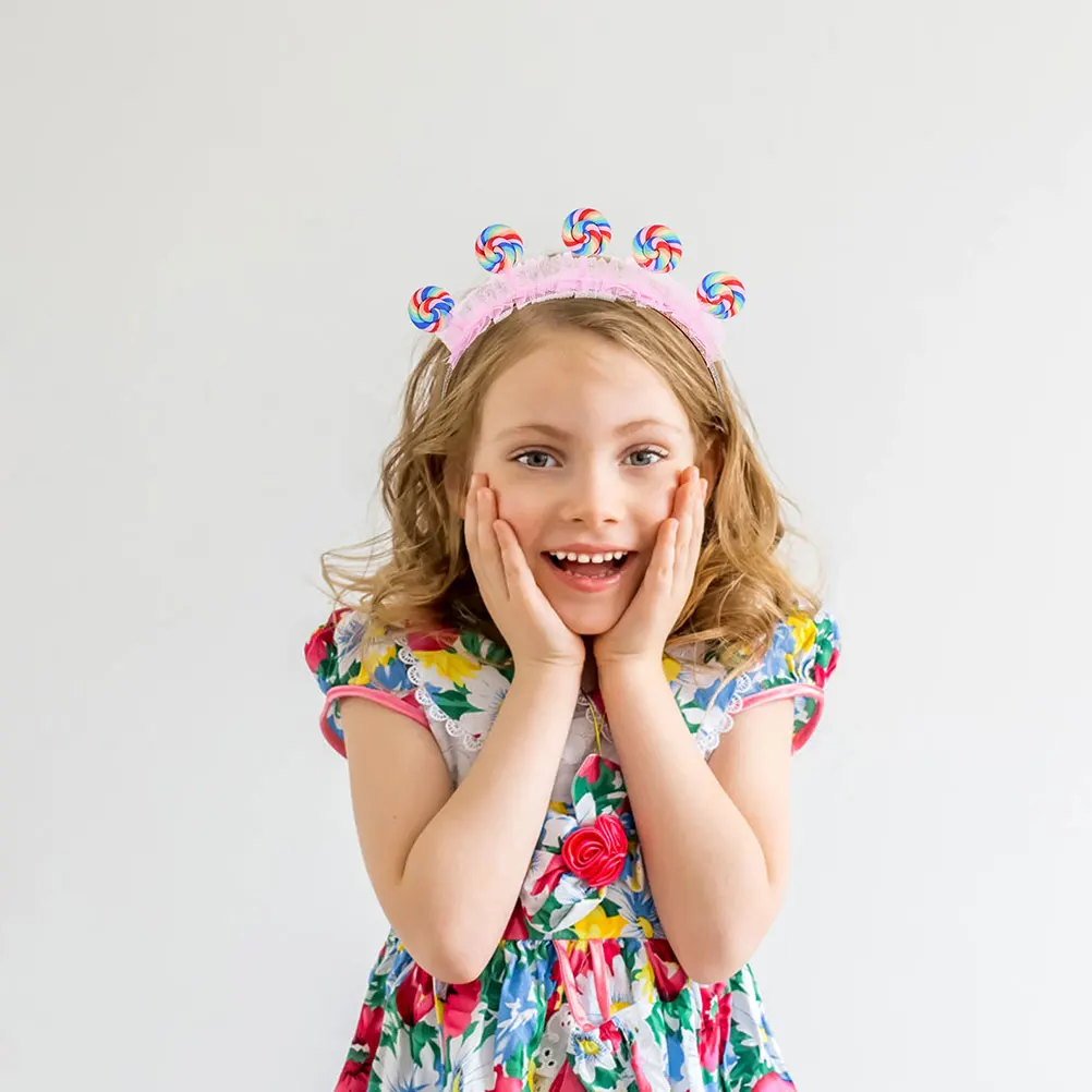 

2 Pcs Hairb s Holiday Party Favor Lollipop Cartoon Pink Princess Headb s Birthday Party Accessories Costume