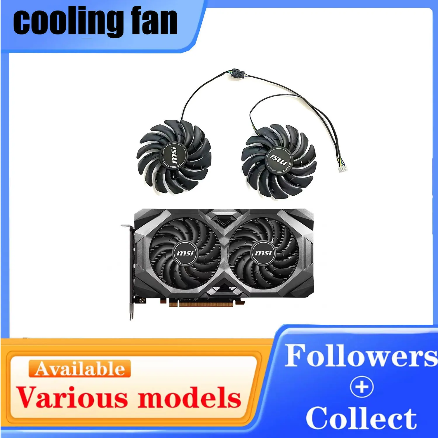 NEW 87MM 4PIN PLD09210S12HH 4PIN RX560 5700XT GPU fan for MSI Radeon Rx5600 5700 XT Mech OC graphics card fan