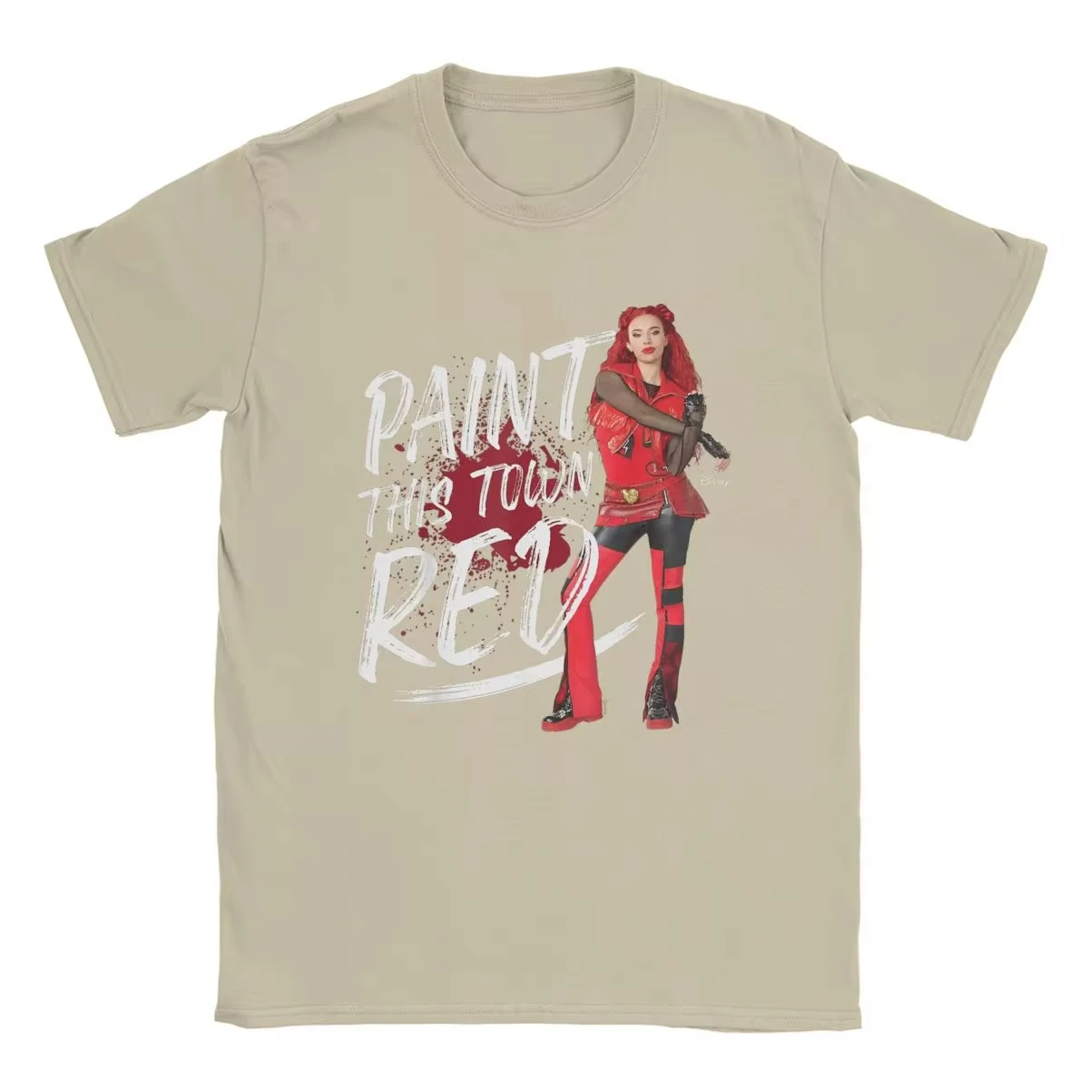 D-Descendant 4 The Rise Of Red T-Shirts  Paint This Town Casual Pure Cotton Tee O Neck Short Sleeve T Shirts Original merch