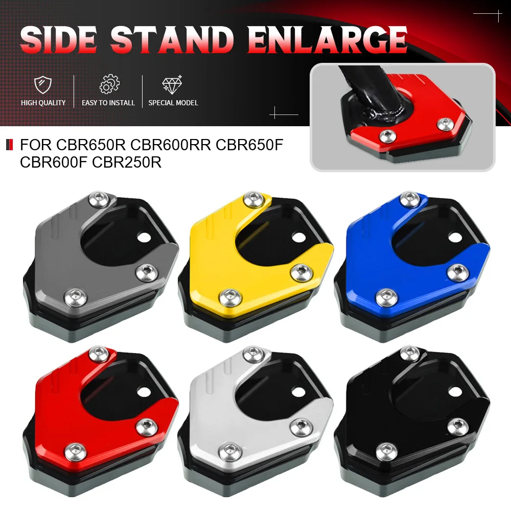 

For HONDA CBR600RR 2016-2023 NM-4 CBR650F CBR600F CBR500R CB500F/X Motorcycle Side Stand Motorbike Kickstand Pad Support Plate