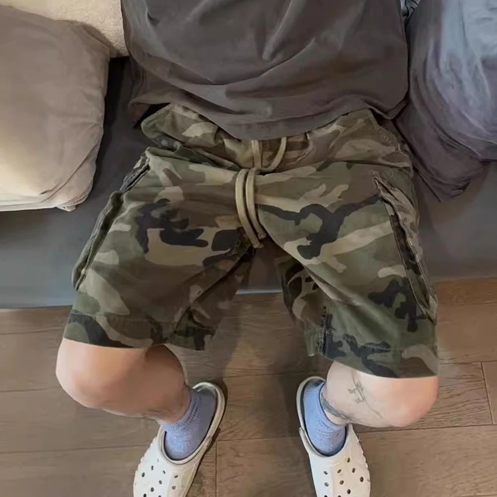 

Camouflage Camouflage Cargo Shorts Casual Cargo Shorts Fashionable Design Handsome Look Polyester Fabric Slight Stretch