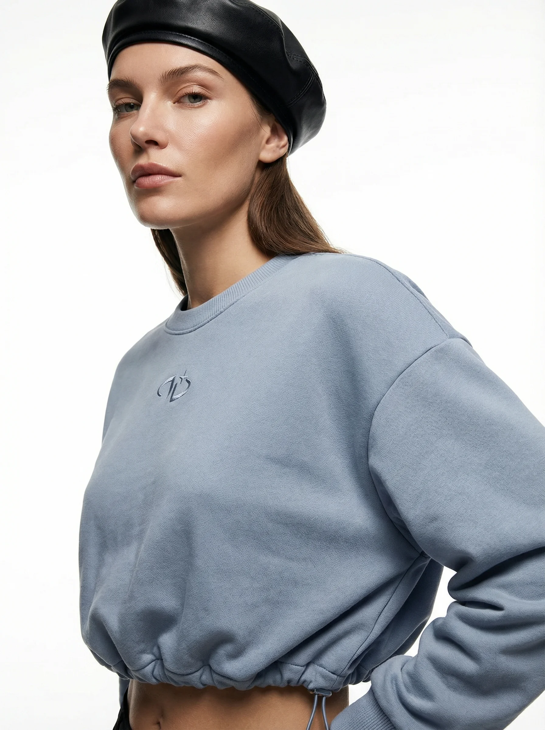 

Винтажный ор Толстовка женский Удобный матовый Sle Fog Color Blo BLOOM WORLD Хлопок Полиэстер Весенняя одежда для поездок на работу...