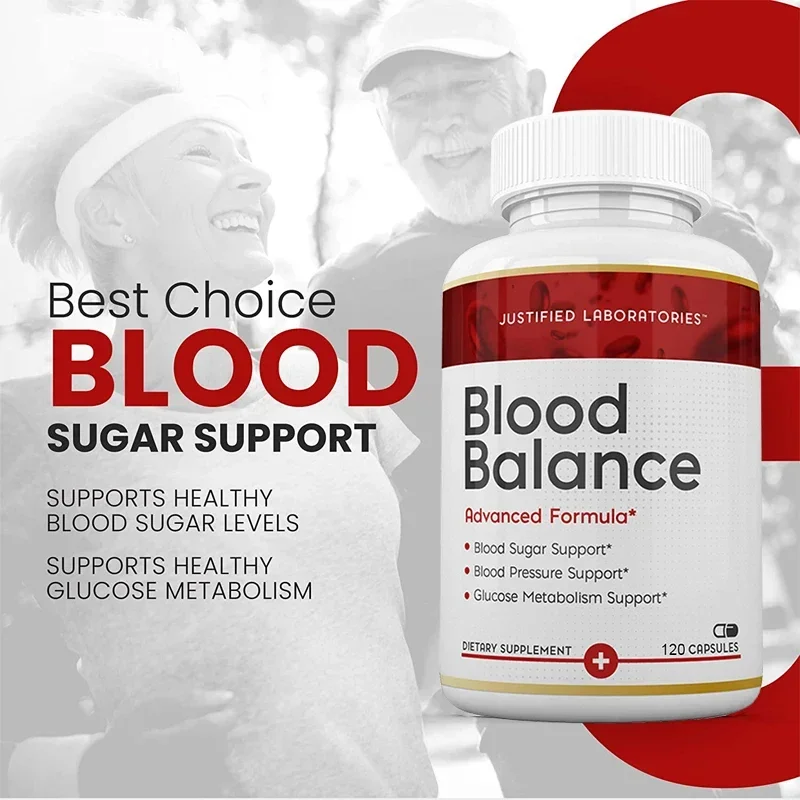 Blood Balance - All Natural Blood Sugar Supplement Blood Pressure Glucose Metabolism Support Promotes Cardiovascular Health