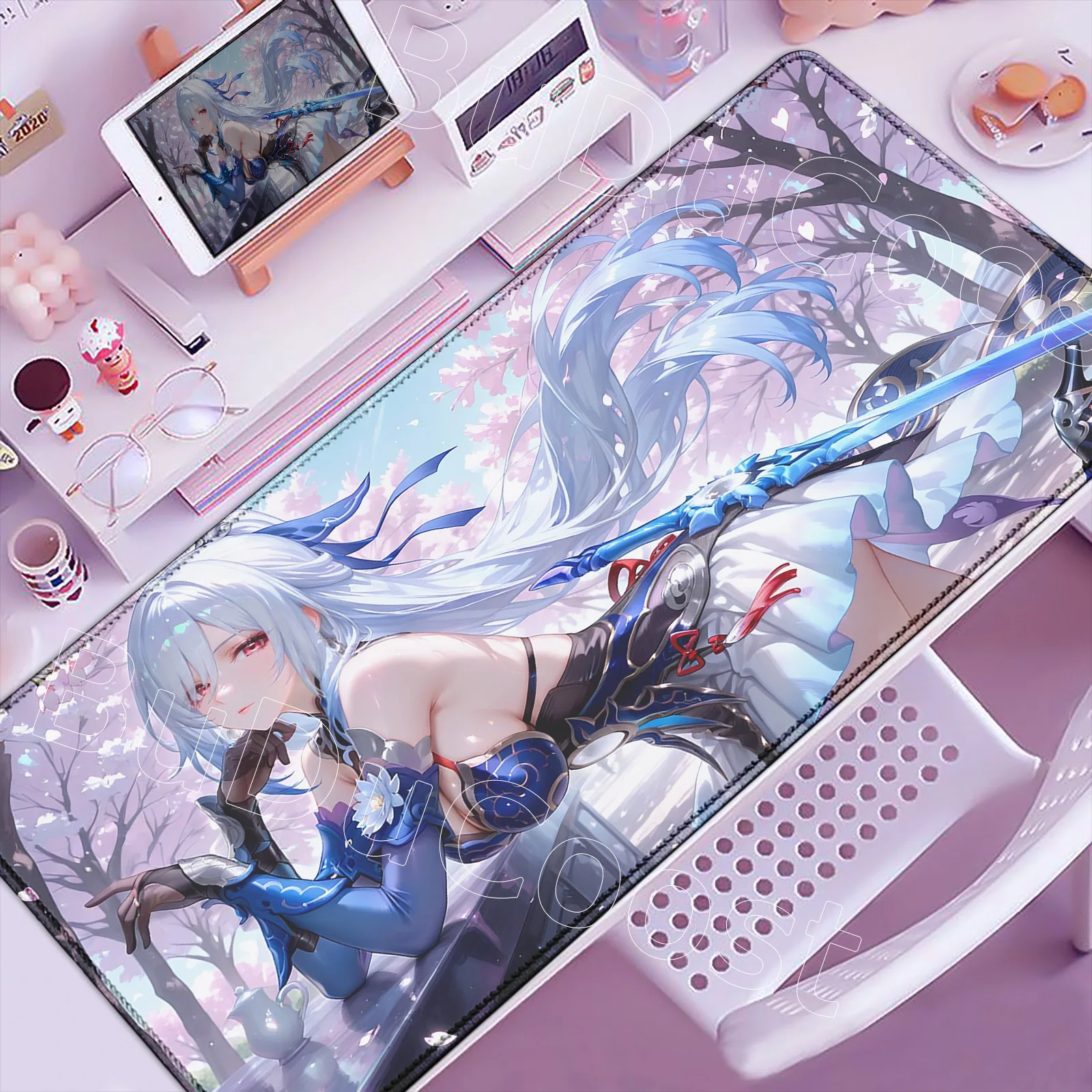 

Pretty Sexy Jing Liu Mouse Pad Honkai Star Rail Jingliu Large Mousepad PC Computer Mouse Mat Keyboard Anime Girl Gaming Desk Mat