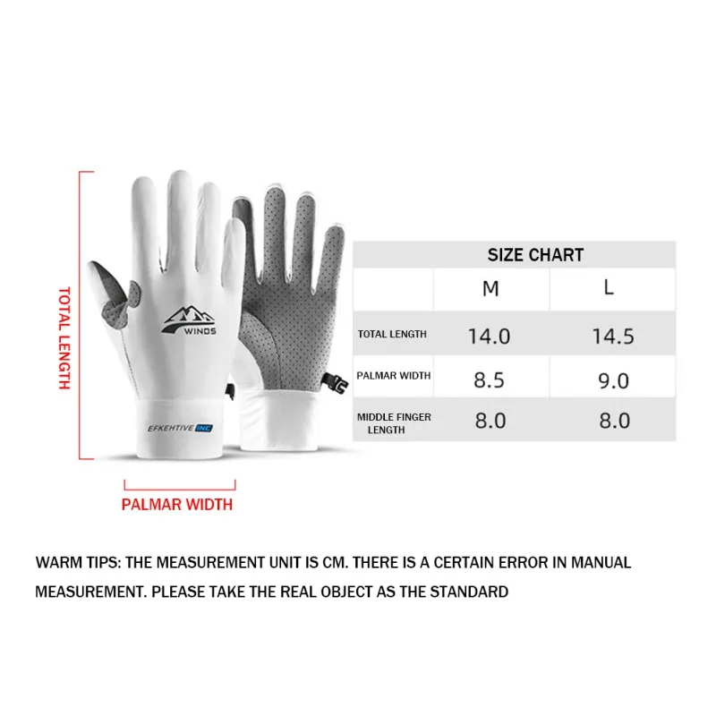 Fishing Gloves Sun Protection Gloves Breathable Non-slip Anti-ultraviolet Sports Men And Women Cycling Ice Silk Outdoor Running