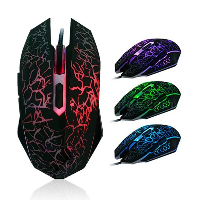 2400 DPI Mouse Ergonomic USB Optical Mouse Mice Silent Computer Mouse Colorful Breathing Light USB Charging Mute Drop Shipping