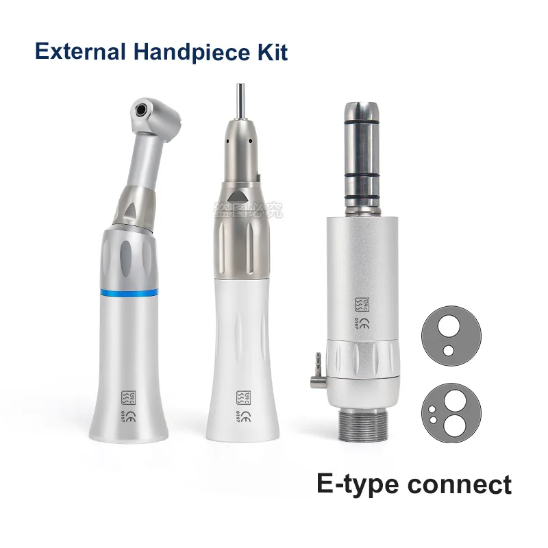 Dental Low Speed Handpiece Kits 2/4 Hole Air Motor Contra Angle Straight Handpiece Dentists Equipment Tools