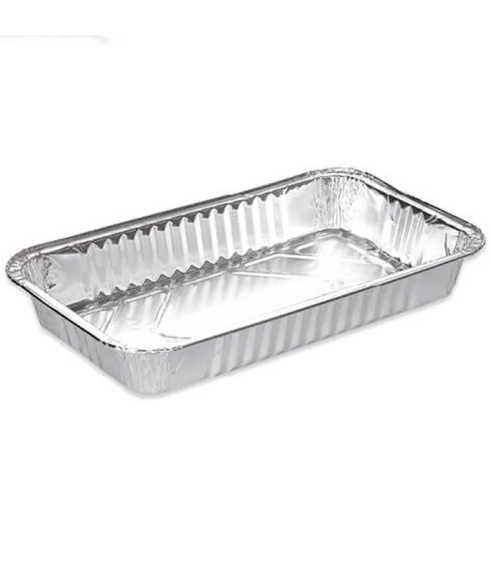 Tradineur aluminum rectangular baking tray, durable and hygienic, baked recipes, desserts, vegetables, a