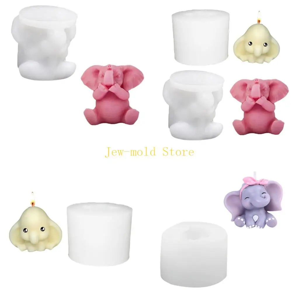 

C71B Elephant Figurines Decorating Mold Silicone Texture Moulds Suitable for Crafts Party Supplies and Decorations