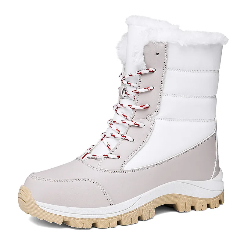 

Winter Waterproof Cotton Shoes Winterproof Boots Outdoor Women's Fleece Thickened Warm Snow Boots